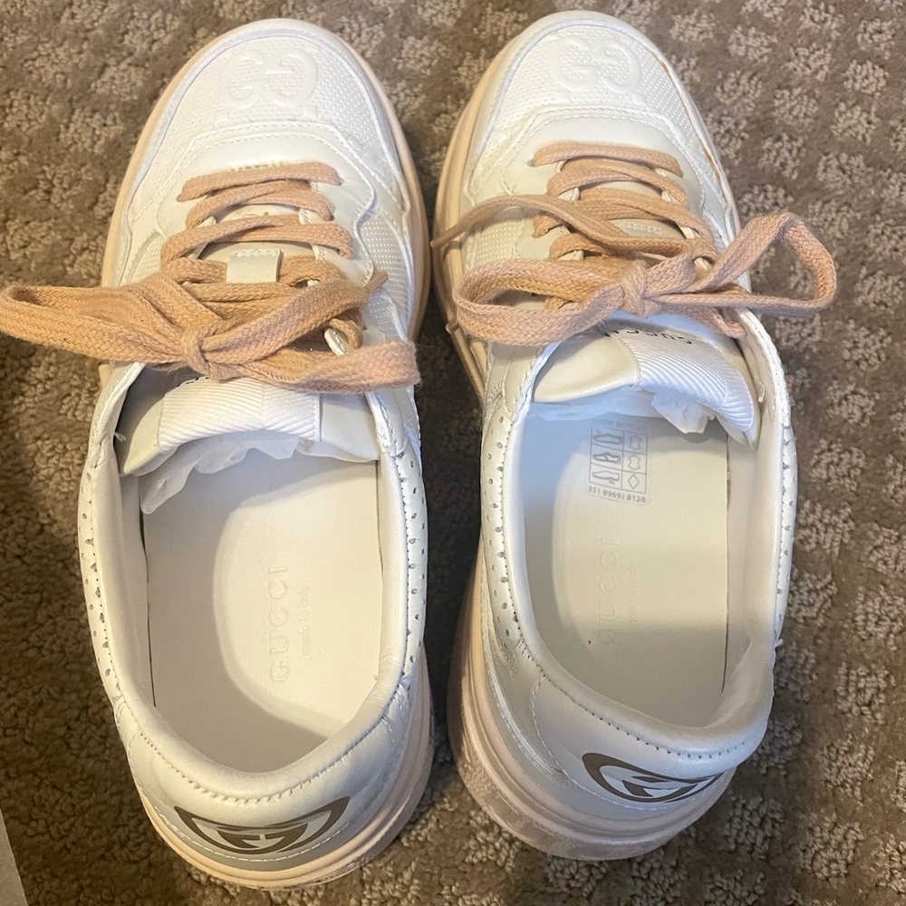 Authentic Gucci Leather Sneaker 36.5 - Picture 10 of 13